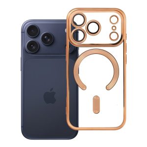 Case for iPhone 18 Pro / 17 Pro Electro Mag Cover compatible with MagSafe gold