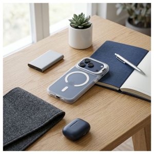 Case for iPhone 17 Pro / 18 Pro Forcell F-Protect Shadow Stand Premium compatible with MagSafe silver 4 d8c6f789082c12db7384a0233ec32933