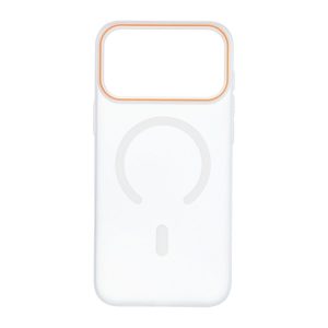 Case for iPhone 18 Pro Max / 17 Pro Max Go Orange compatible with MagSafe transparent