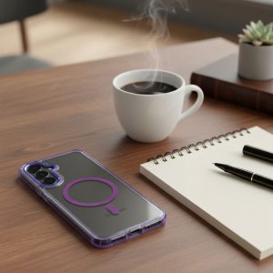 Case for Samsung A27 Frame Clear Hybrid Mag Cover compatible with MagSafe purple 4 dfeb8c1dda18bde39686acc7fd1ce4b5
