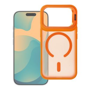 Case for iPhone 18 Pro Max / 17 Pro Max Forcell F-Protect Shadow Stand Premium compatible with MagSafe orange