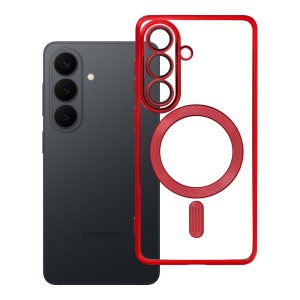 Case for Samsung S26 Electro Mag Cover compatible with MagSafe red