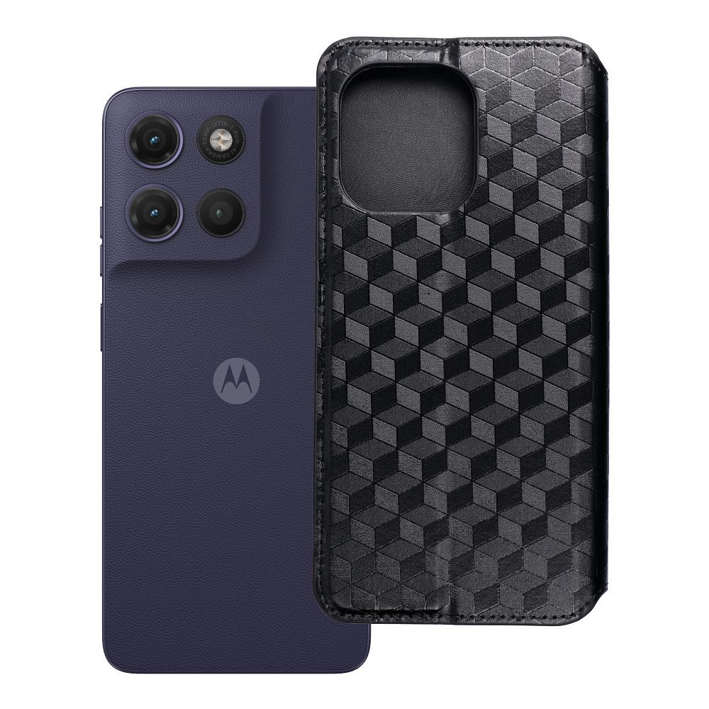 Flip case for Motorola G17 Cubic Book black Flip case for Motorola G17 Cubic Book black