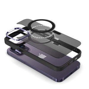 Tel Protect Magnetic Carbon Case for Iphone 15 Plus Black-purple 6 foto add 230011