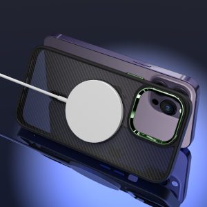 Tel Protect Magnetic Carbon Case for Iphone 15 Plus Black-green 5 foto add 230026