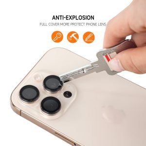 Tempered glass Tel Protect Titanium Lens 99% AR on camera for Iphone 14/14 Plus/16E/17E black (lens 2 pcs) 5 foto add 315355