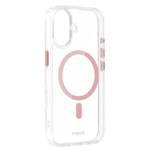 Liavec Glossy Magsafe Clear Case do Iphone 16 różowy 3 foto add 318041