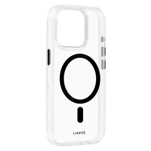 Liavec Glossy Magsafe Clear Case do Iphone 15 black 3 foto add 318257