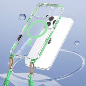 Tel Protect Strap Clear Case for Iphone 17 Air green 4 foto add 319101