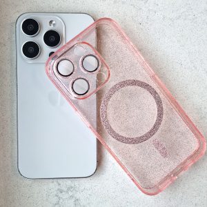 Glitter Magsafe Case for Iphone 17 Pro pink clear 6 foto add 329496