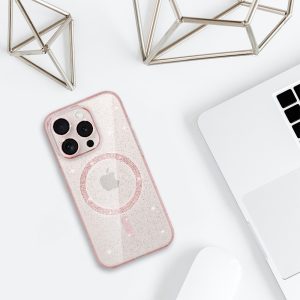 Glitter Magsafe Case for Iphone 17 Pro Max pink clear 5 foto add 329509