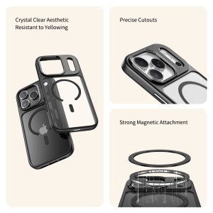 Rock Guard Lens Protection Series Magnetic Case for Iphone 17 Pro Max transparent-black 3 foto add 335079