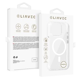 Liavec Glossy Magsafe Clear Case do Iphone 15 Pro Max white