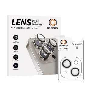 Tempered glass Tel Protect 3D Lens on camera for Iphone 14/14 Plus/16E/17E transparent (lens 2 pieces)