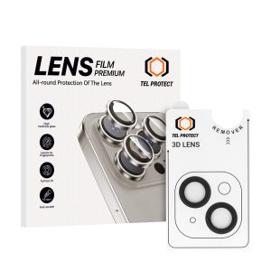 Tempered glass Tel Protect 3D Lens on camera for Iphone 15/15 Plus black (lens 2 pieces)