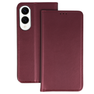 Smart Magneto Case for Samsung Galaxy S25 Edge burgundy