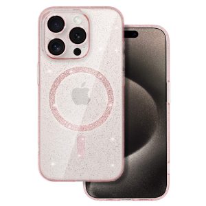 Glitter Magsafe Case for Iphone 17e/16e pink clear