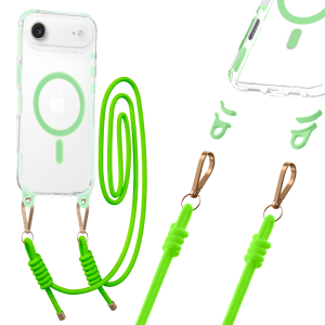 Tel Protect Strap Clear Case for Iphone 17 Air green