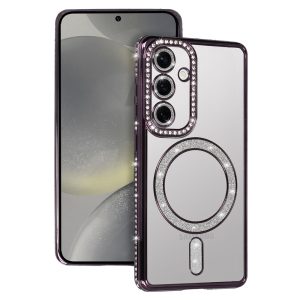 Bling Magsafe Case for Samsung Galaxy S25 FE purple