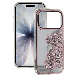 Teddy Bear Case for Iphone 17 Pro Max pink