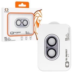 Tempered glass Tel Protect 95% AR+AF Full Metal Camera Protector on camera for Iphone 17 purple (camera island)