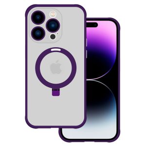 Tel Protect Magical Magsafe Stand Case for Iphone 15 Pro Max purple