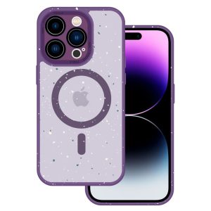 Tel Protect Magnetic Splash Frosted Case for Iphone 15 Pro Purple