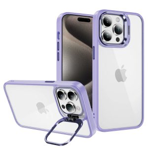 Tel Protect Kickstand case + camera glass (lens) for Iphone 12 Pro Max light purple