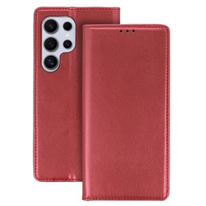 Smart Magneto Case for Samsung Galaxy S22 Ultra burgundy