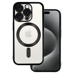 Metallic Magsafe Case for Iphone 15 Pro Black