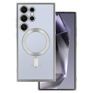 Metallic Magsafe Case for Samsung Galaxy S24 Silver