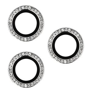 Tempered Glass HARD DIAMOND for camera (LENS) for Iphone 16 Pro/16 Pro Max silver (lens 3 pieces)