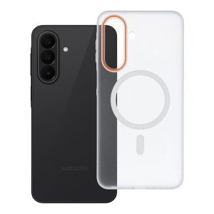 Case for Samsung A27 Go Orange compatible with MagSafe transparent