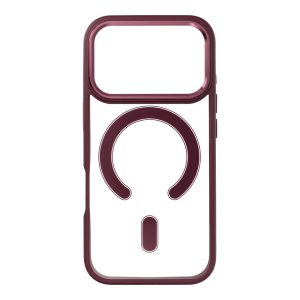 Case for iPhone 18 Pro / 17 Pro Color Edge Mag Cover compatible with MagSafe dark cherry