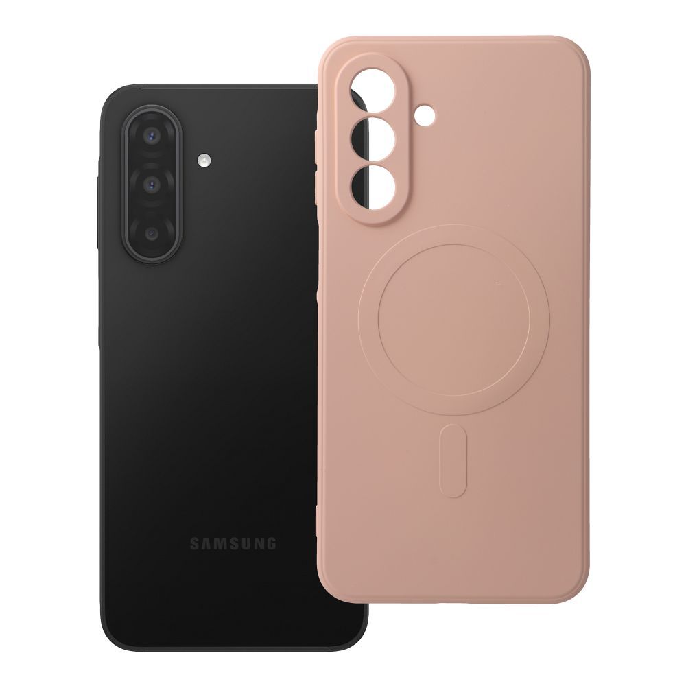 Case for Samsung A17 / A18 Silicone Mag Cover compatible with MagSafe (camera protection) pink Case for Samsung A17 / A18 Silicone Mag Cover compatible with MagSafe (camera protection) pink