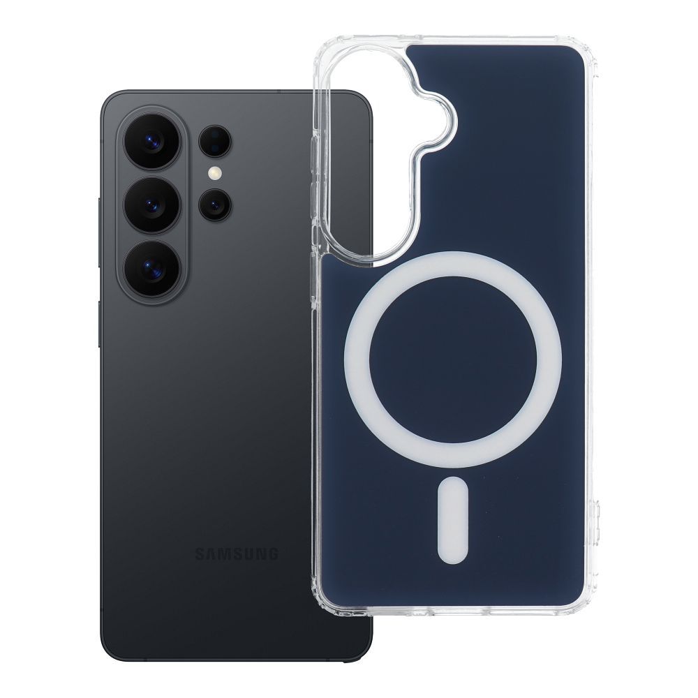 Case for Samsung S26 Clear Fusion Mag Cover compatible with MagSafe navy blue Case for Samsung S26 Clear Fusion Mag Cover compatible with MagSafe navy blue