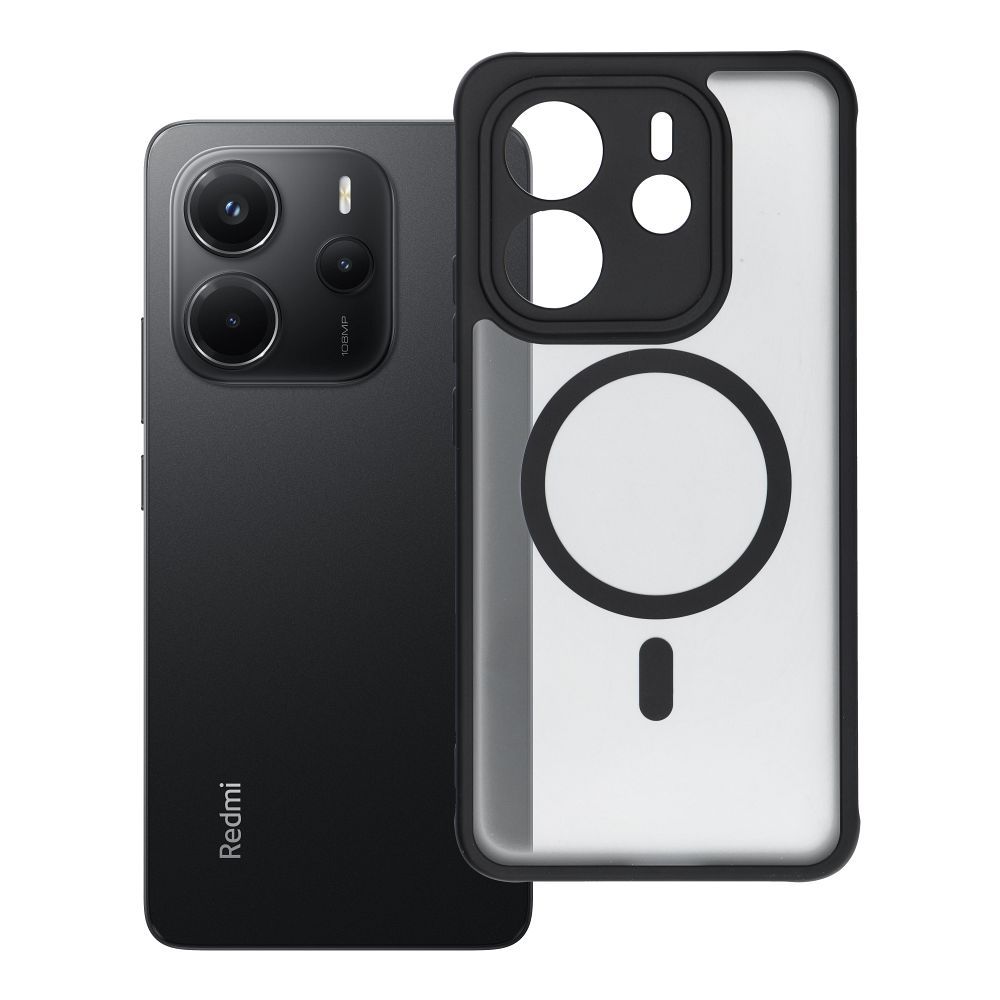 Case for Xiaomi Redmi Note 14 4G Full Matte Mag Cover compatible with MagSafe black Case for Xiaomi Redmi Note 14 4G Full Matte Mag Cover compatible with MagSafe black