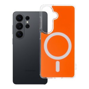 Case for Samsung S26 Clear Fusion Mag Cover compatible with MagSafe hermes orange