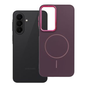 Case for Samsung A27 Frame Mag Cover compatible with MagSafe purple