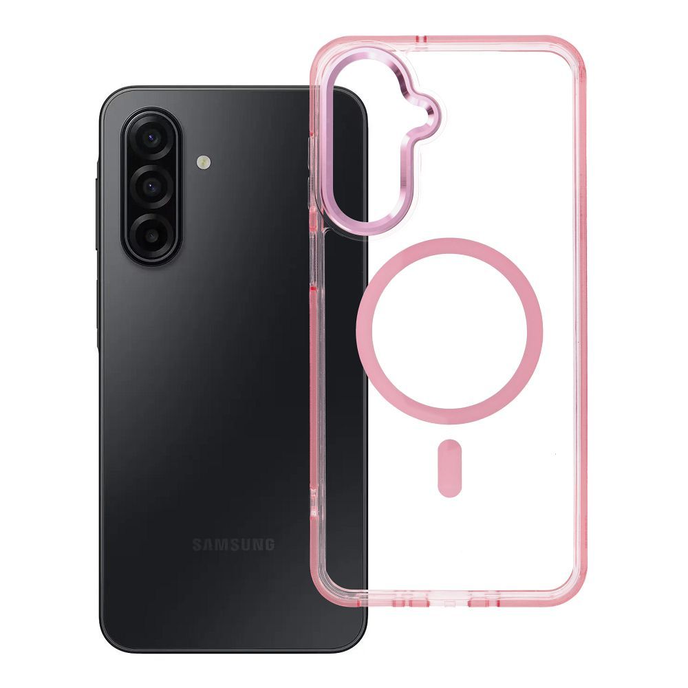 Case for Samsung A17 / A18 Frame Clear Hybrid Mag Cover compatible with MagSafe powder pink Case for Samsung A17 / A18 Frame Clear Hybrid Mag Cover compatible with MagSafe powder pink