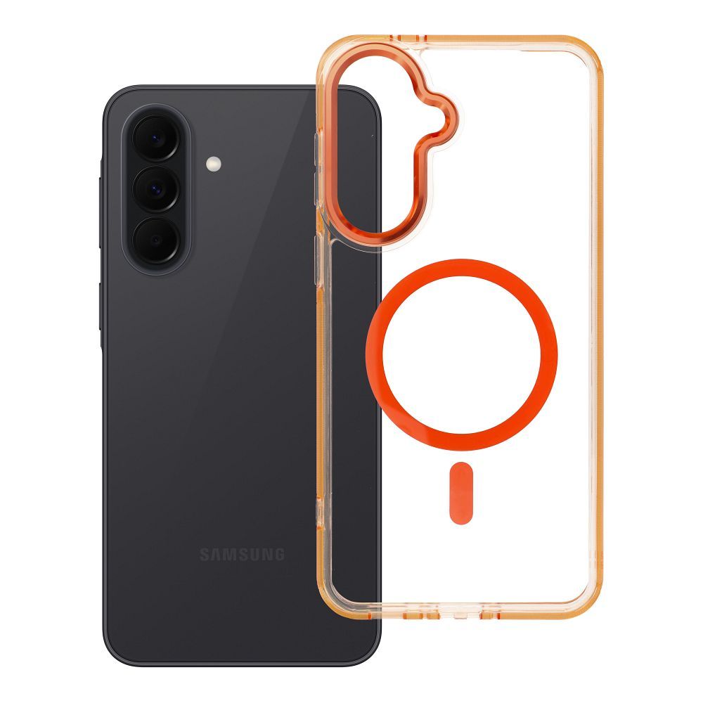 Case for Samsung A37 Frame Clear Hybrid Mag Cover compatible with MagSafe hermes orange Case for Samsung A37 Frame Clear Hybrid Mag Cover compatible with MagSafe hermes orange