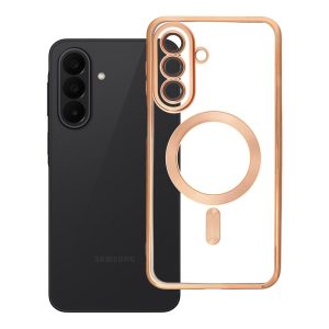 Case for Samsung A27 Electro Mag Cover case compatible with MagSafe gold