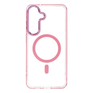 Case for Samsung S25 FE / S26 FE Frame Clear Hybrid Mag Cover compatible with MagSafe powder pink