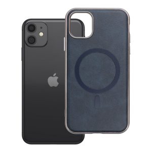 Case for iPhone 11 Gentleman Mag Cover compatible with MagSafe navy blue