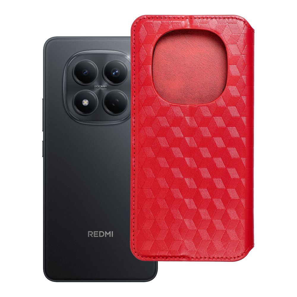 Flip case for Xiaomi Redmi NOTE 15 5G Cubic Book red Flip case for Xiaomi Redmi NOTE 15 5G Cubic Book red