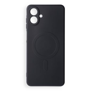 Case for Samsung A08 Silicone Mag Cover compatible with MagSafe (camera protection) black