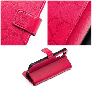MEZZO Book case for SAMSUNG A56 5G teddy bear magenta 3 6db02d69ffdd55d6eb87a088504d13cb