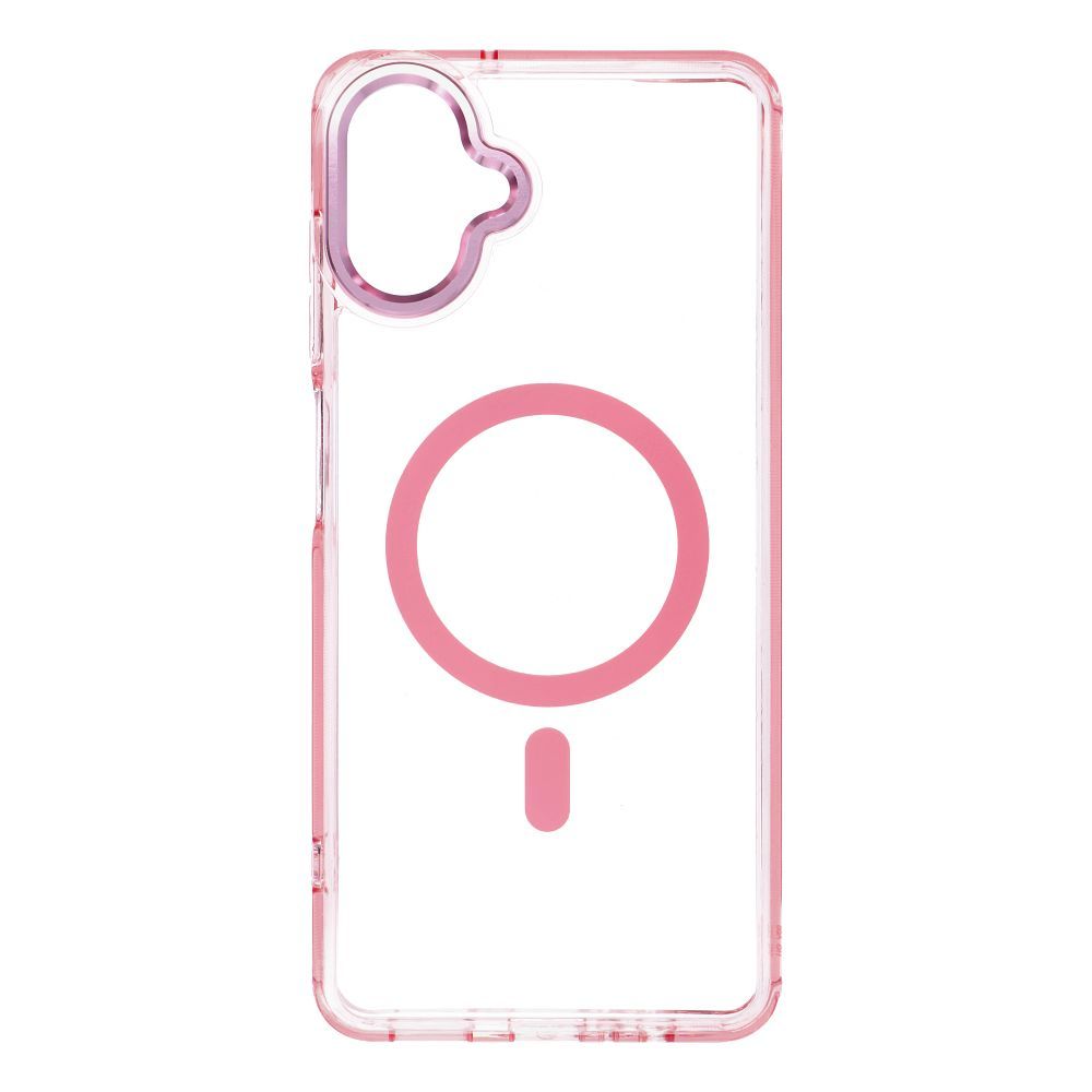 Case for Samsung A07 / A08 Frame Clear Hybrid Mag Cover compatible with MagSafe powder pink Case for Samsung A07 / A08 Frame Clear Hybrid Mag Cover compatible with MagSafe powder pink