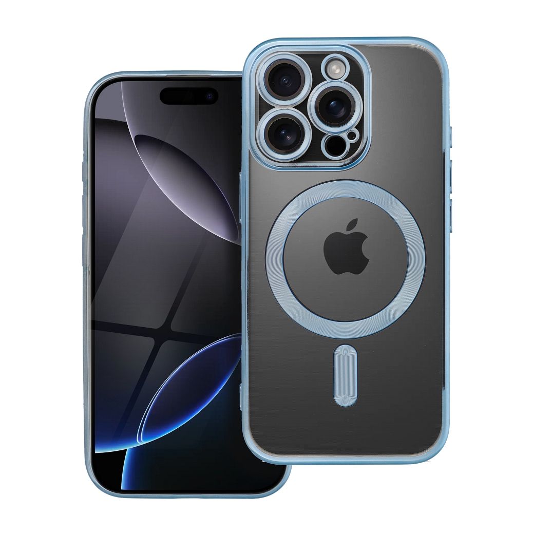 Case for iPhone 16 PRO Electro Mag Cover compatible with MagSafe blue Case for iPhone 16 PRO Electro Mag Cover compatible with MagSafe blue