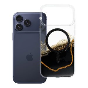 Case for iPhone 18 Pro Max / 17 Pro Max Golden compatible with MagSafe black